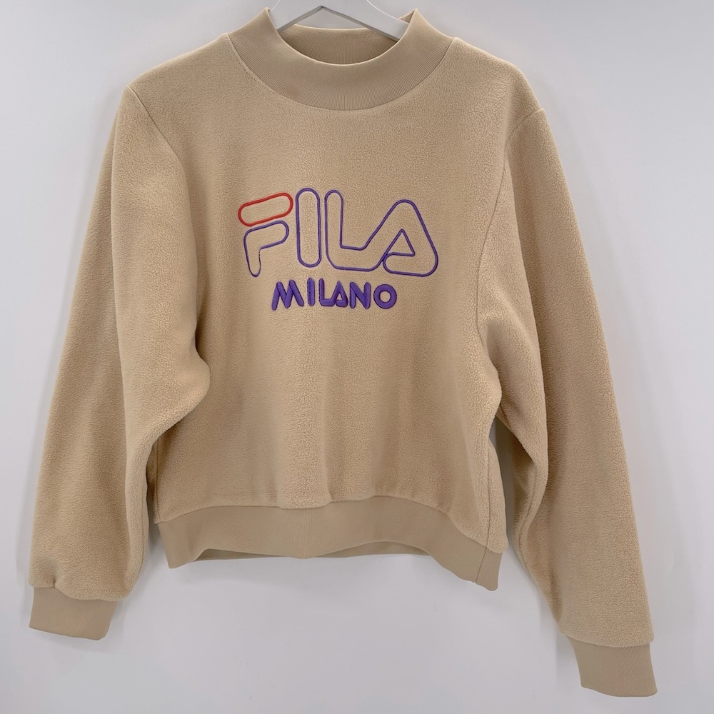 Urban Outfitters Sweatshirt Exclusive Vella Sherpa Sweatshirt Medium Fila Collab